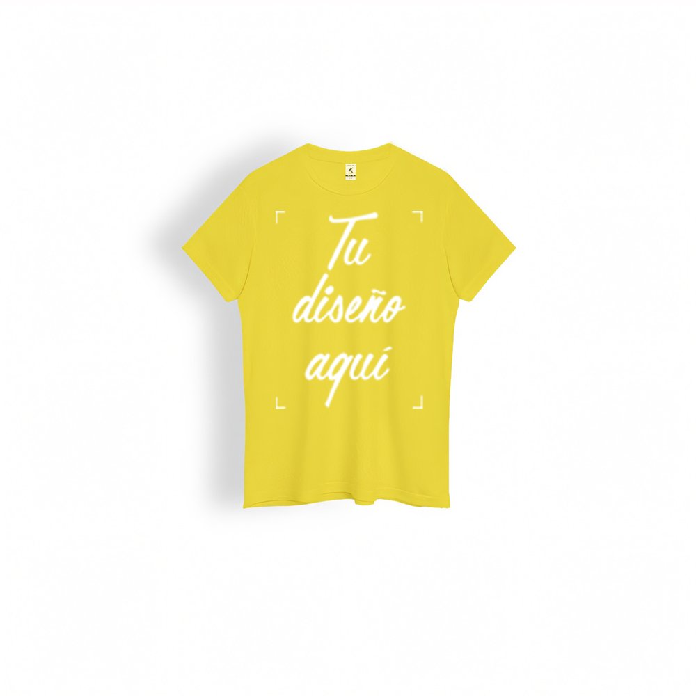 camiseta deportiva para mujer para sublimar de color amarillo