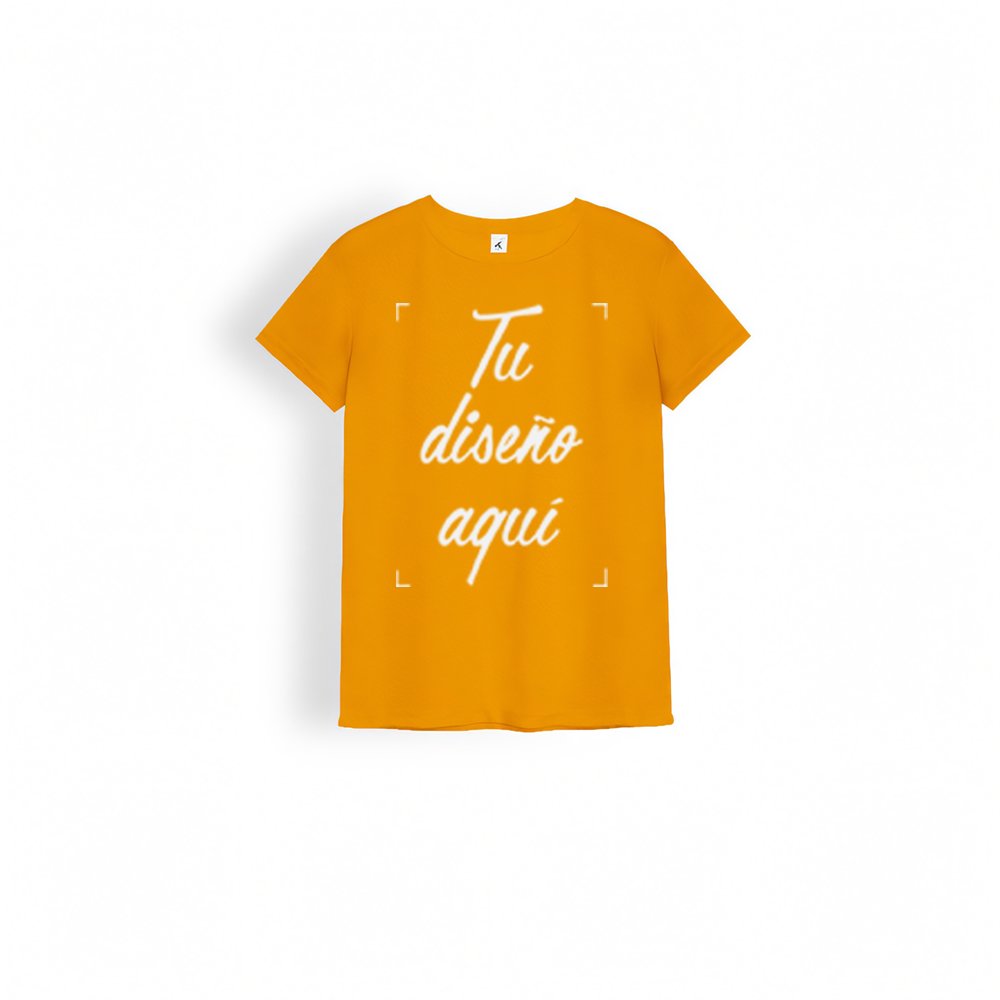 camiseta deportiva para mujer para sublimar de color naranja