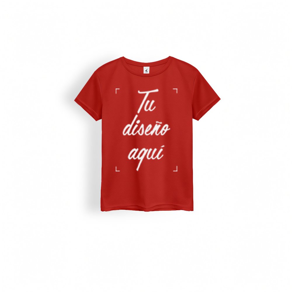 camiseta deportiva para mujer para sublimar de color rojo