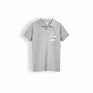 polo manga corta de color gris para personalizar