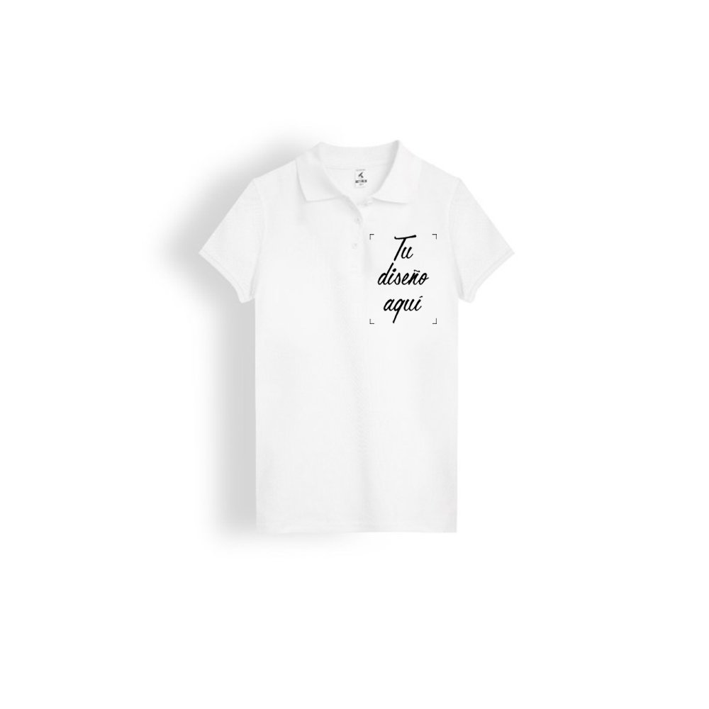 polo manga corta para mujer color blanco para personalizar