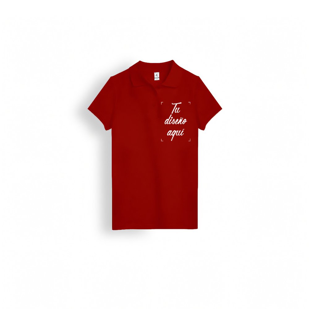 polo manga corta color rojo para personalizar