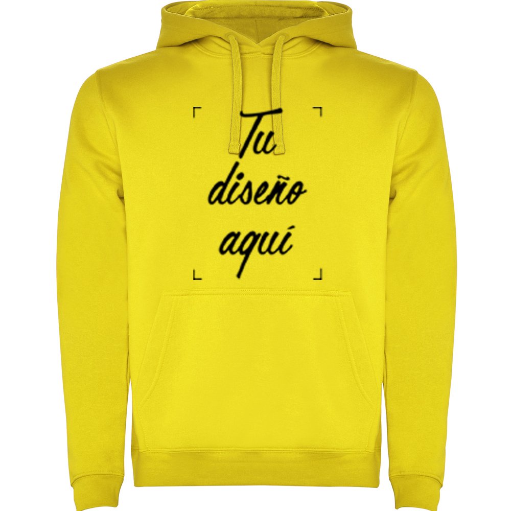 sudadera color amarillo para personalizar