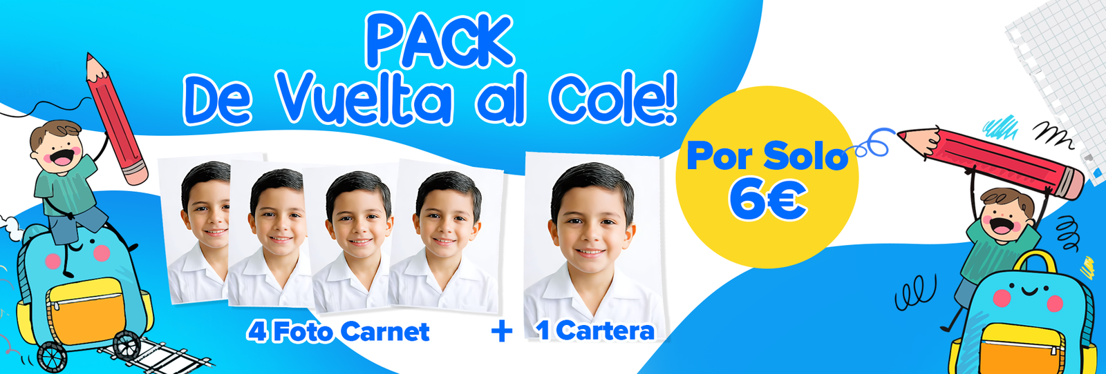 pack de vuelta al cole de fotos de carnet