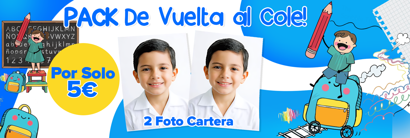 banner de oferta pack de vuelta al cole